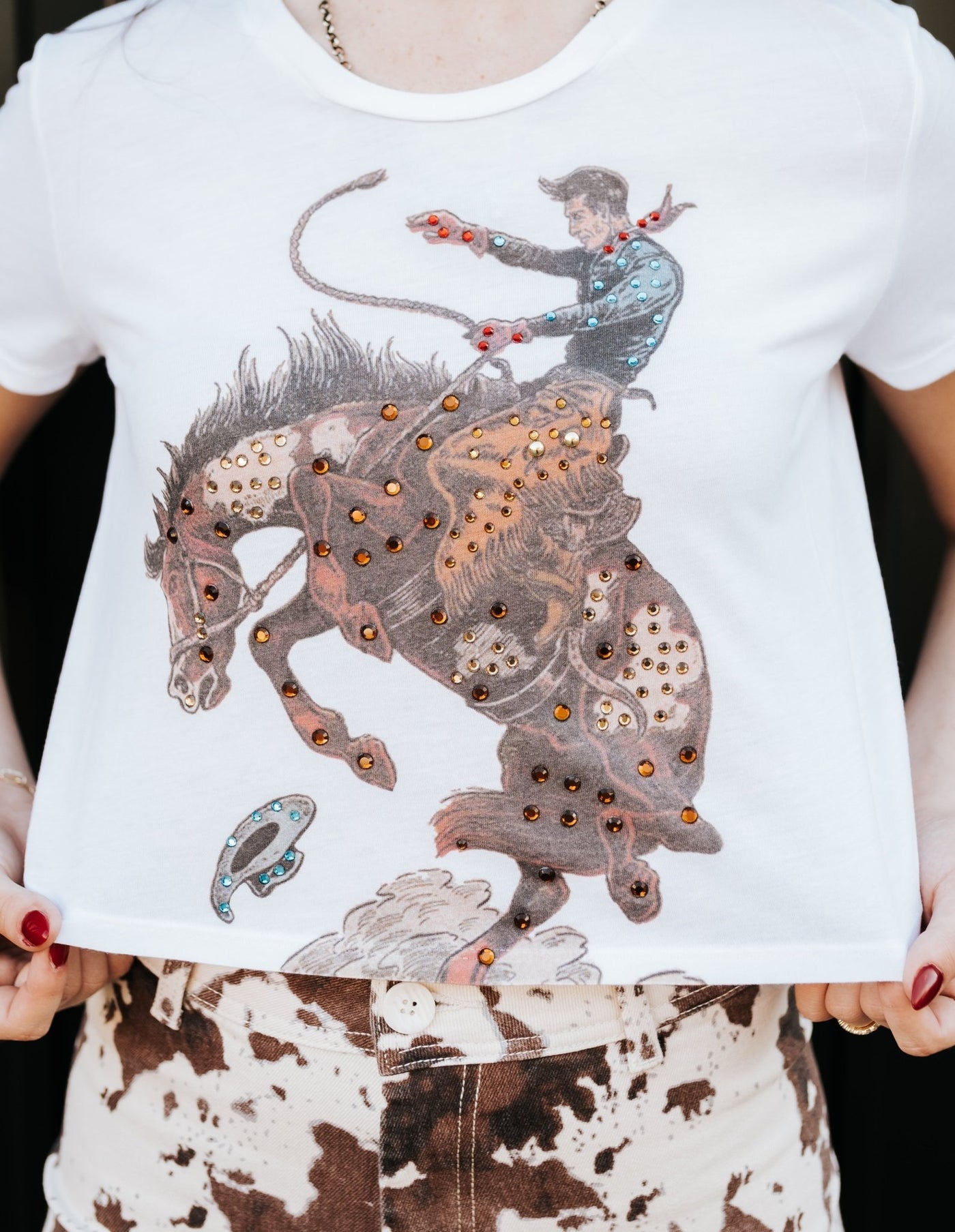 Gina Pink Bronc Rider Tee - Southern Soule Designs