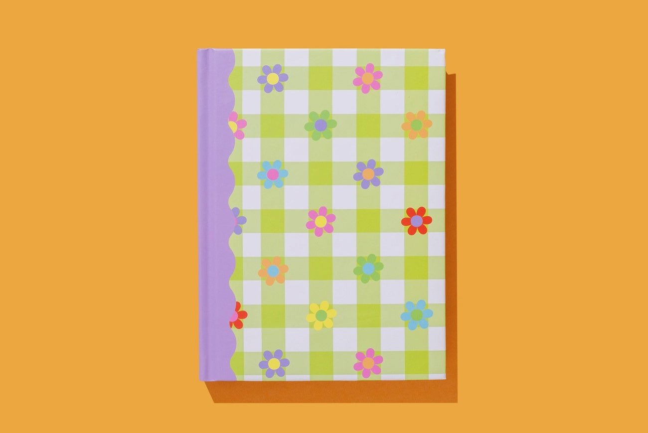 Gingham Flowers Hardcover Notebook NBK - 53 - Southern Soule Designs