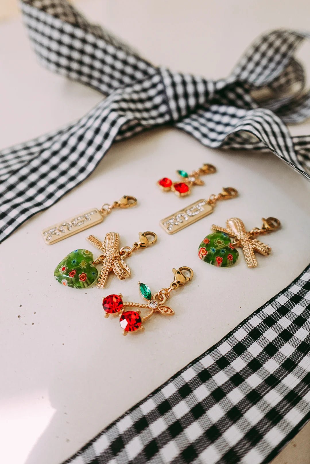 Gingham Shoe Charms - Southern Soule Designs