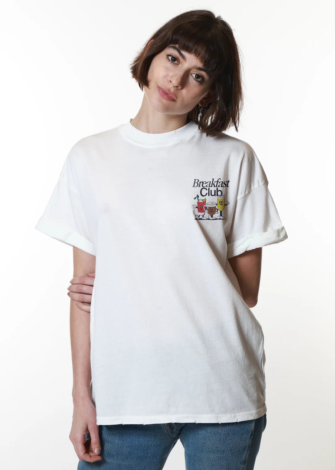 Girl Dangerous Breakfast Club Vintage White Boyfriend Tee - Southern Soule Designs