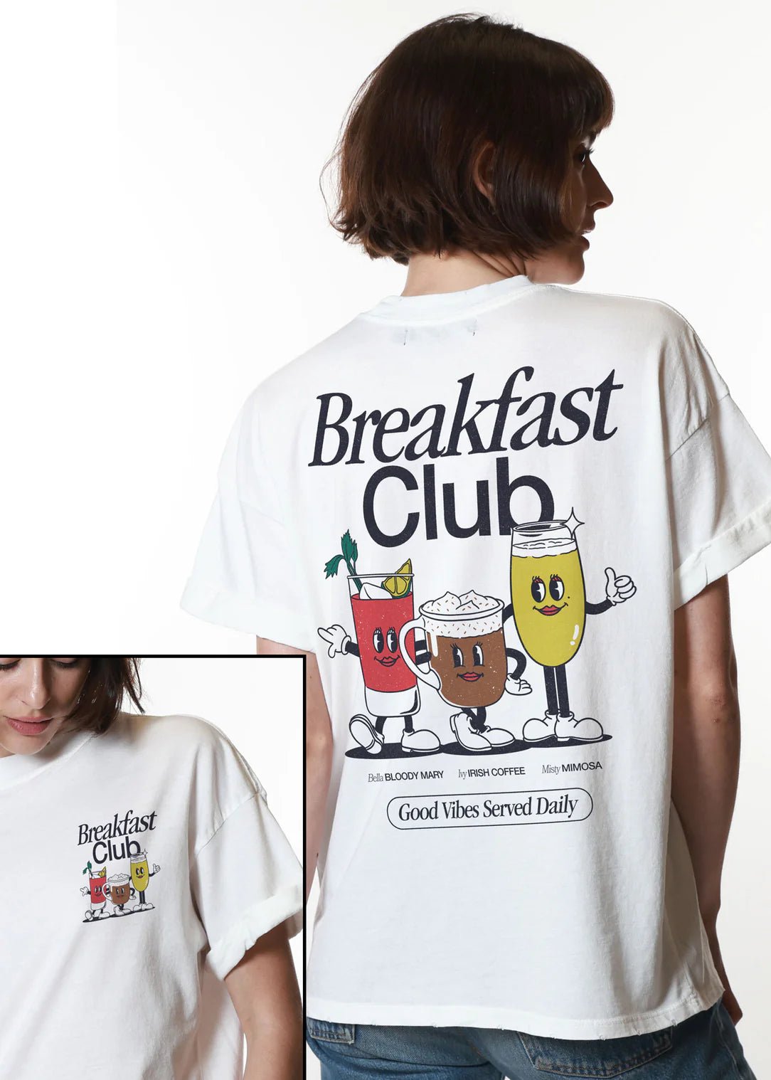 Girl Dangerous Breakfast Club Vintage White Boyfriend Tee - Southern Soule Designs