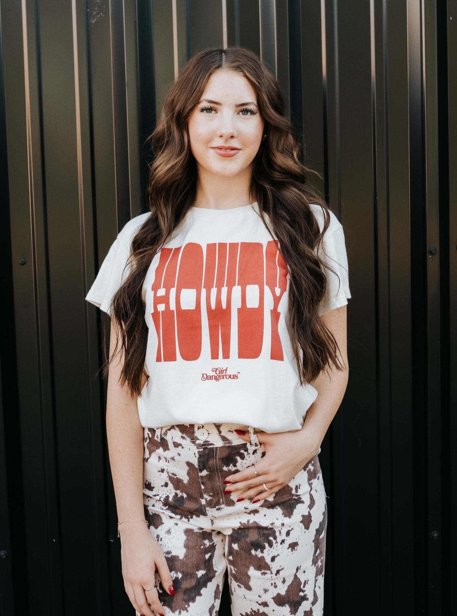 Girl Dangerous Howdy Natural Vintage Tee SU325 - 115 - Southern Soule Designs