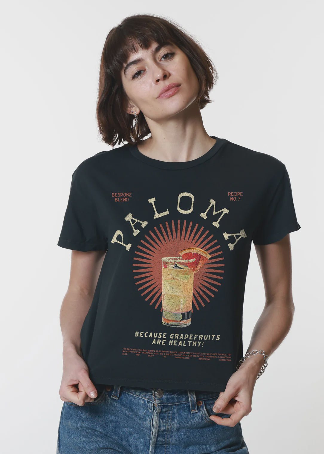 Girl Dangerous Paloma Faded Black Tee - Southern Soule Designs