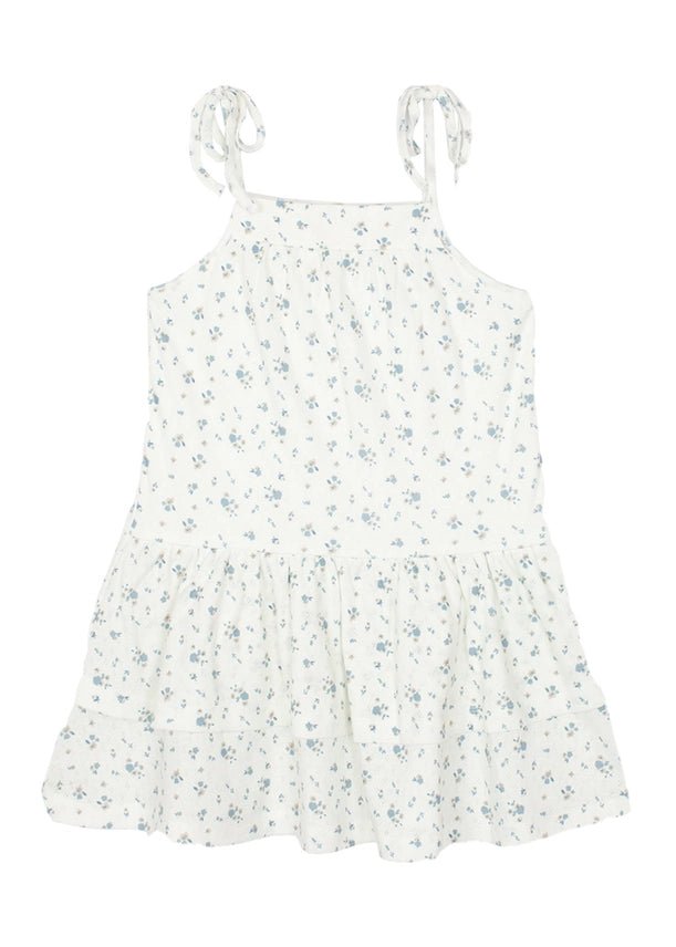 Girls Blue Bluebells Layered Dress 7171BEBE - Southern Soule Designs