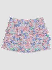 Girls Bow Blooms Tiered Active Skort - Southern Soule Designs