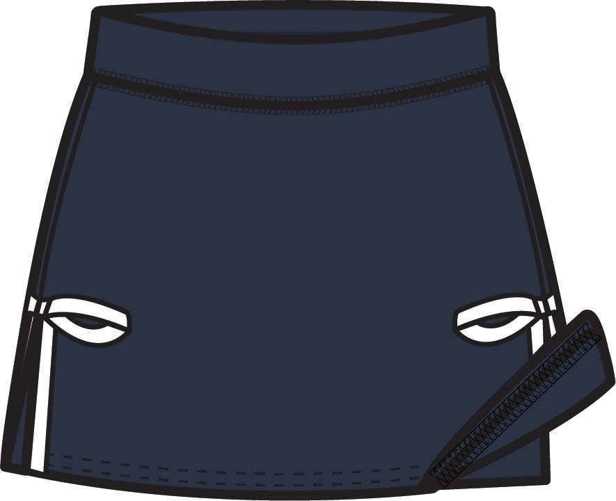 Girls Dark Navy Bow Skort G5866 - Southern Soule Designs