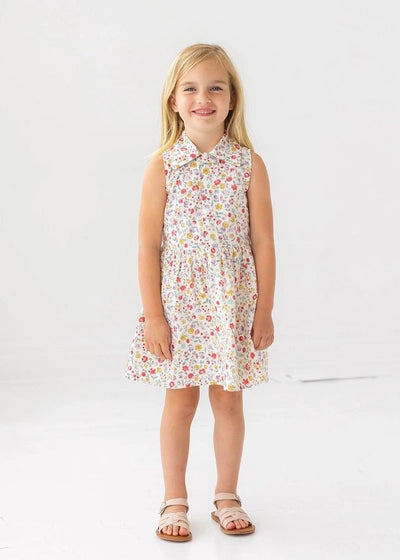 Girls Multi Super Bloom Floral Dress 7190MIMI - Southern Soule Designs