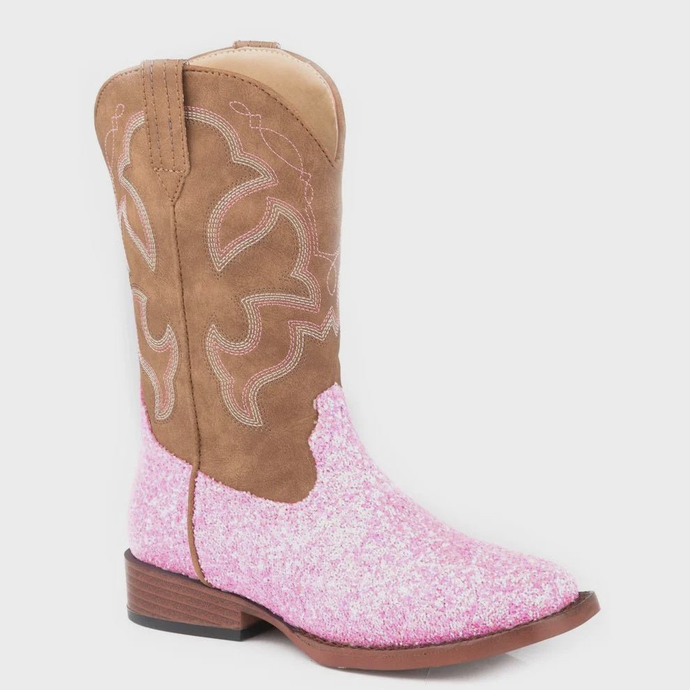 Girls Pink Glitter Sparkle Boot - Southern Soule Designs