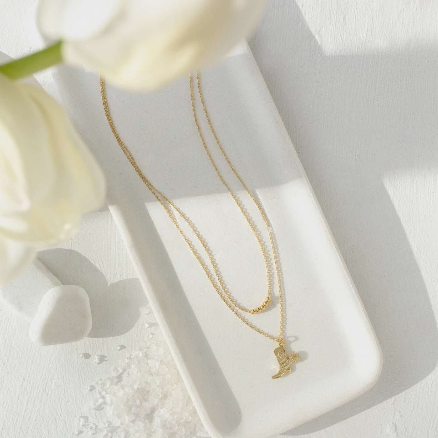 Glitzy Cowgirl Boot Necklace N7456 - Southern Soule Designs