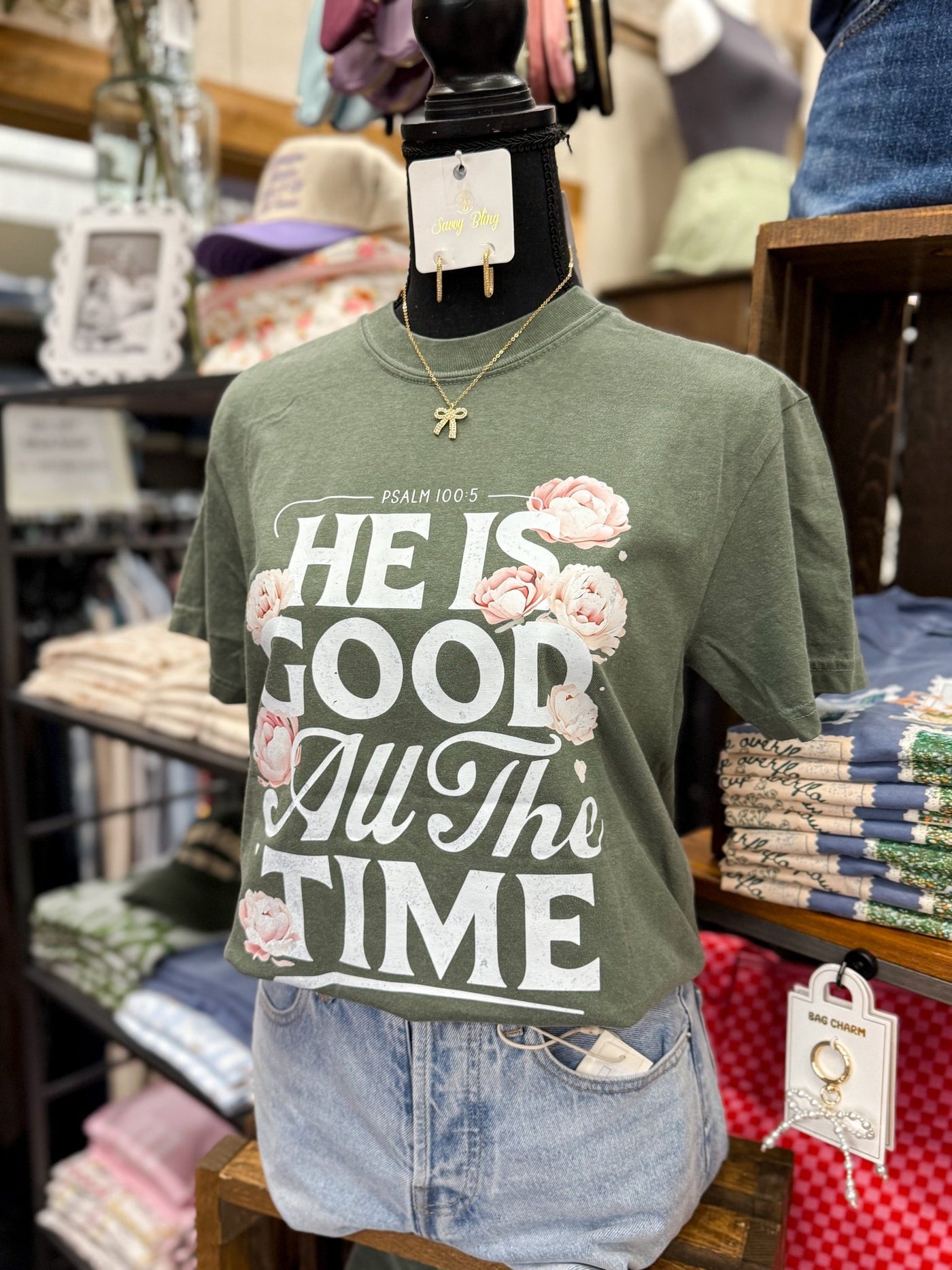 God is Good All the Time Tee Moss - Southern Soule Designs