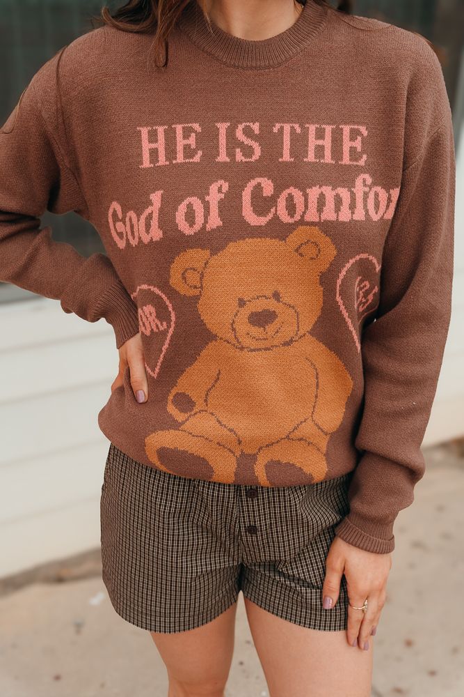 God of Comfort Jacquard Sweater - Southern Soule Designs