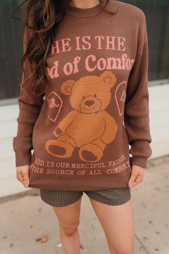 God of Comfort Jacquard Sweater - Southern Soule Designs