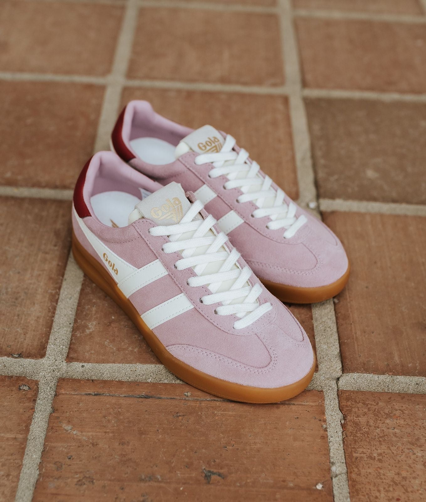 Gola Classics Women's Cyclone Sneakers Candy/Off White/Deep Red/Gum - Southern Soule Designs