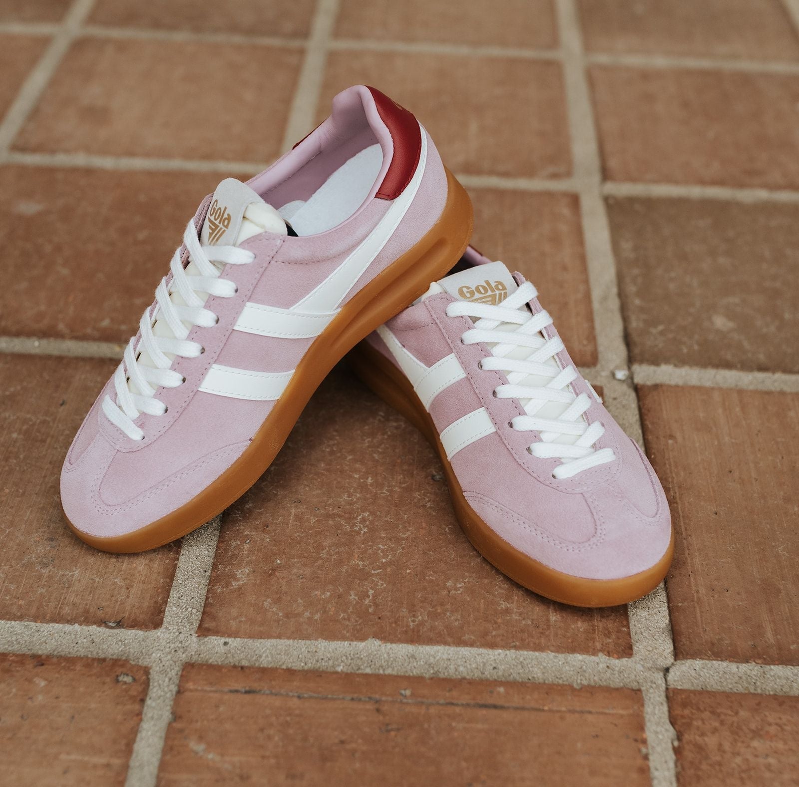 Gola Classics Women's Cyclone Sneakers Candy/Off White/Deep Red/Gum - Southern Soule Designs