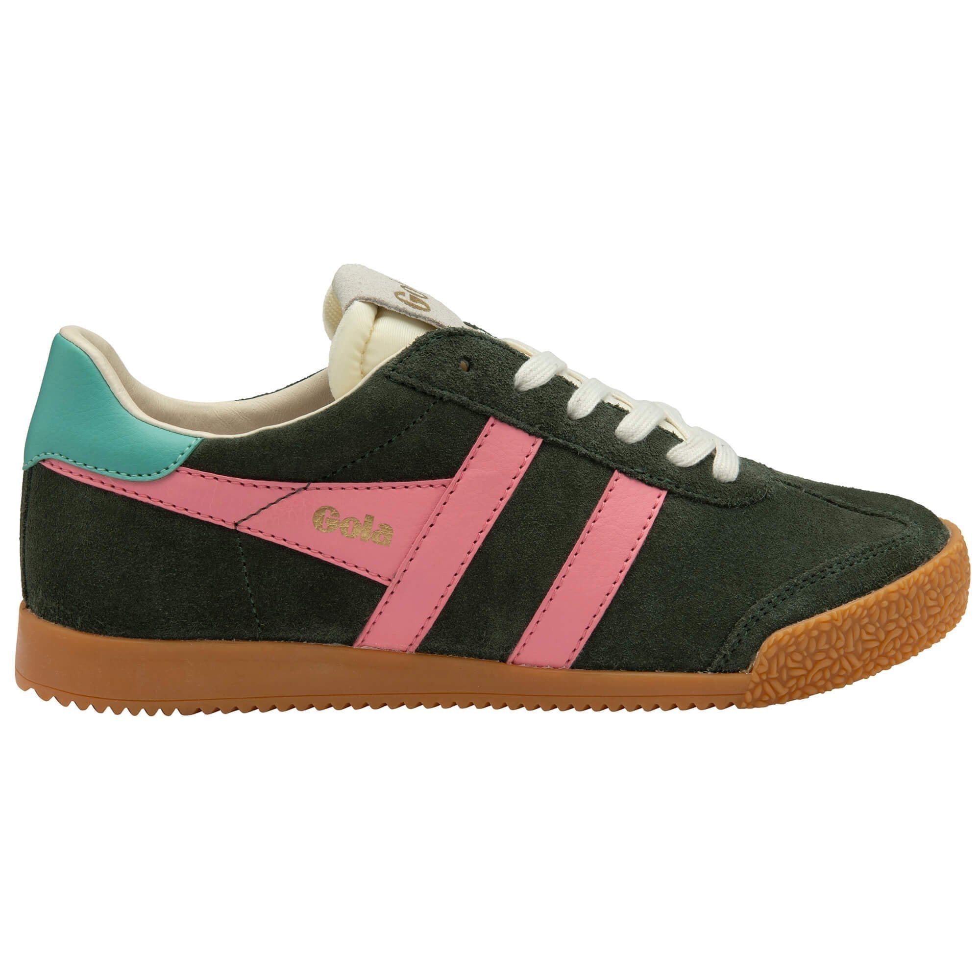 Gola Classics Women's Elan Sneakers Dark Khaki/Bubblegum/Sea Mist