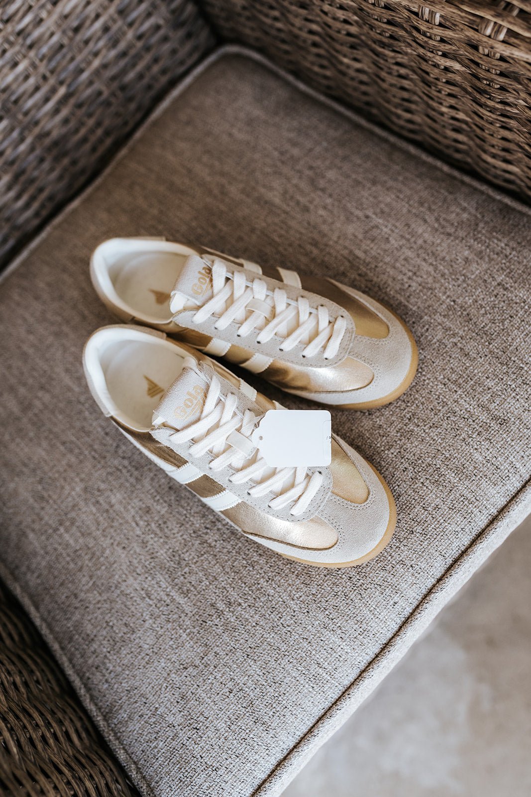 Gola Classics Women's Firefly Metallic Sneakers Gold/Off White - Southern Soule Designs