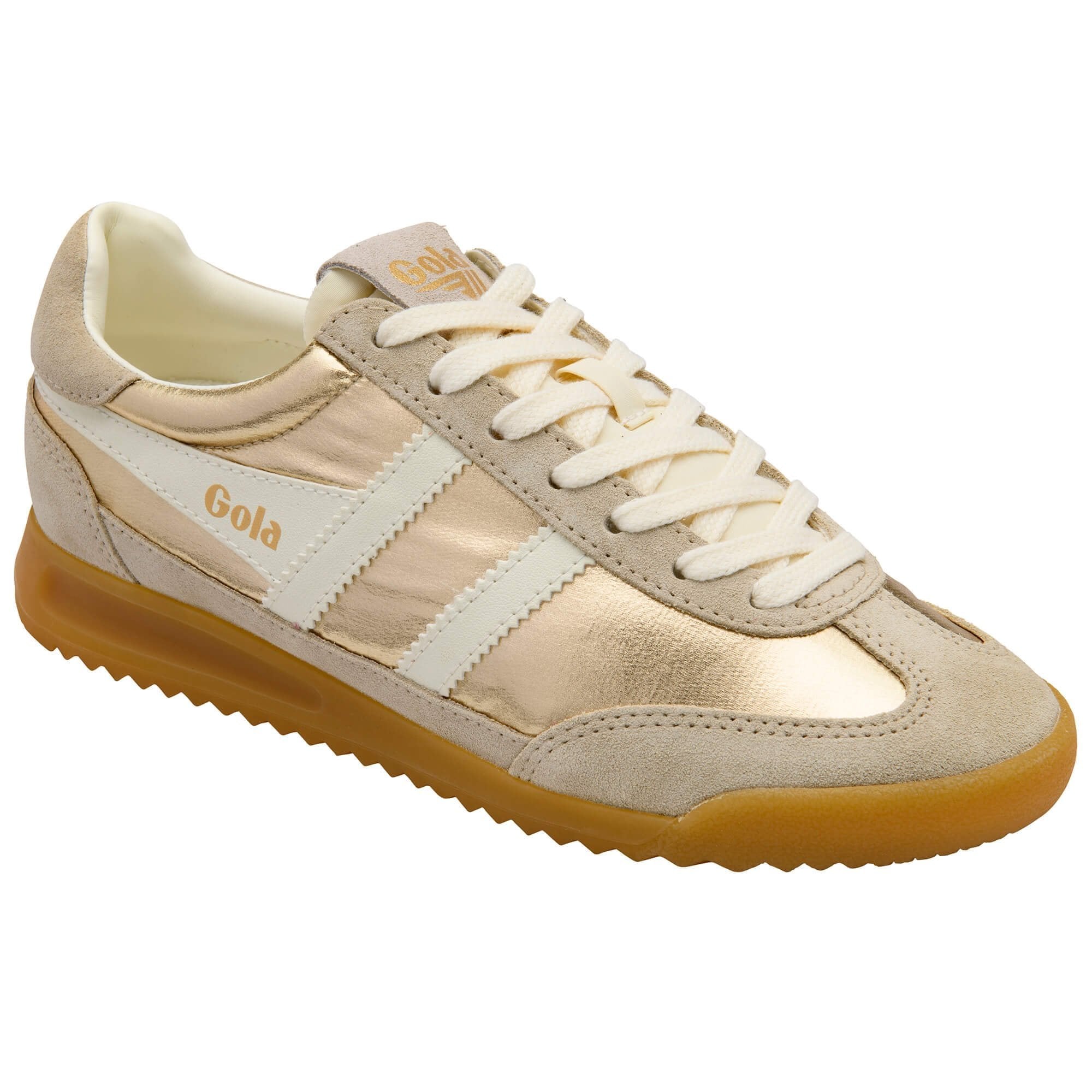 Gola Classics Women's Firefly Metallic Sneakers Gold/Off White