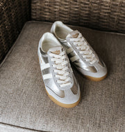 Gola Classics Women's Firefly Metallic Sneakers Silver/Off White - Southern Soule Designs