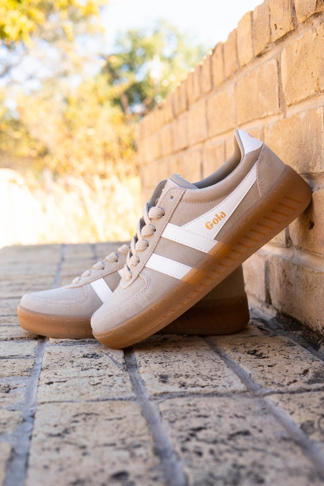 Gola Classics Women's Grandslam Suede Sneakers - Bone/Off White/Gum - Southern Soule Designs