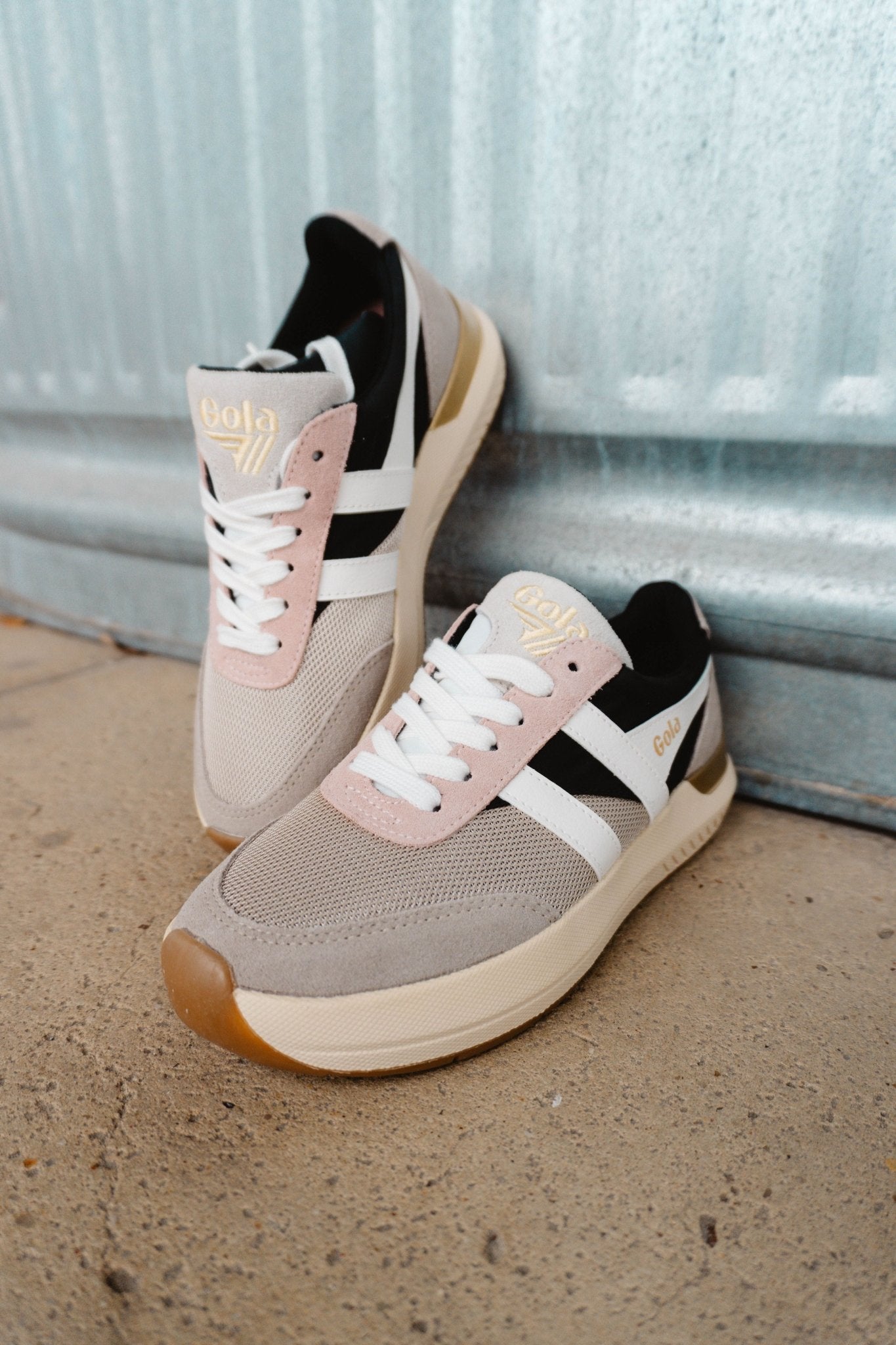 Gola Classics Women's Raven Sneakers - Wheat/Black/Feather Grey - Southern Soule Designs