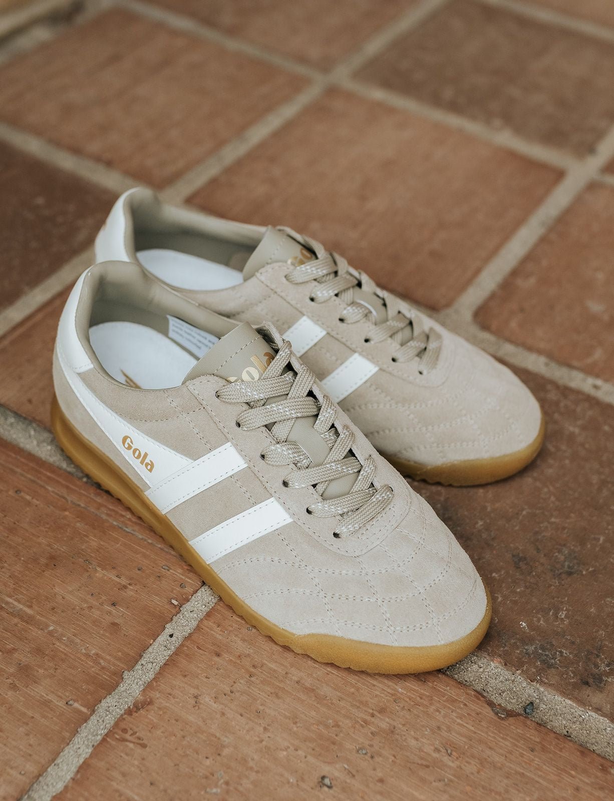 Gola Classics Women's Stadium Suede Sneakers Bone/Off White - Southern Soule Designs