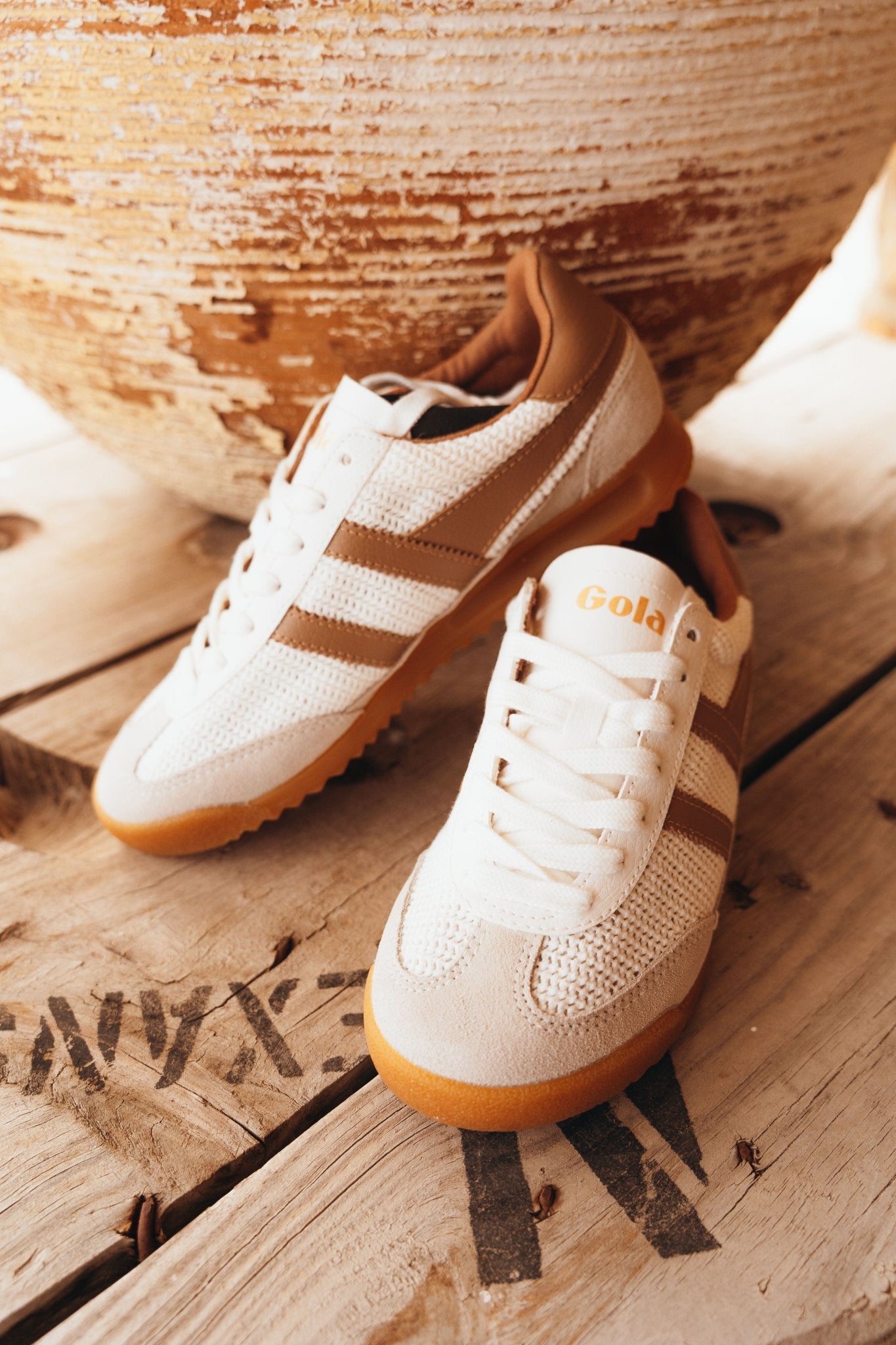 Gola Classics Women's Tornado Zephyr Sneakers - Off White/Light Caramel - Southern Soule Designs