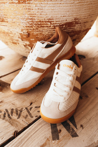 Gola Classics Women's Tornado Zephyr Sneakers - Off White/Light Caramel - Southern Soule Designs