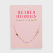 Gold Beaded Chain Necklace - Southern Soule Designs