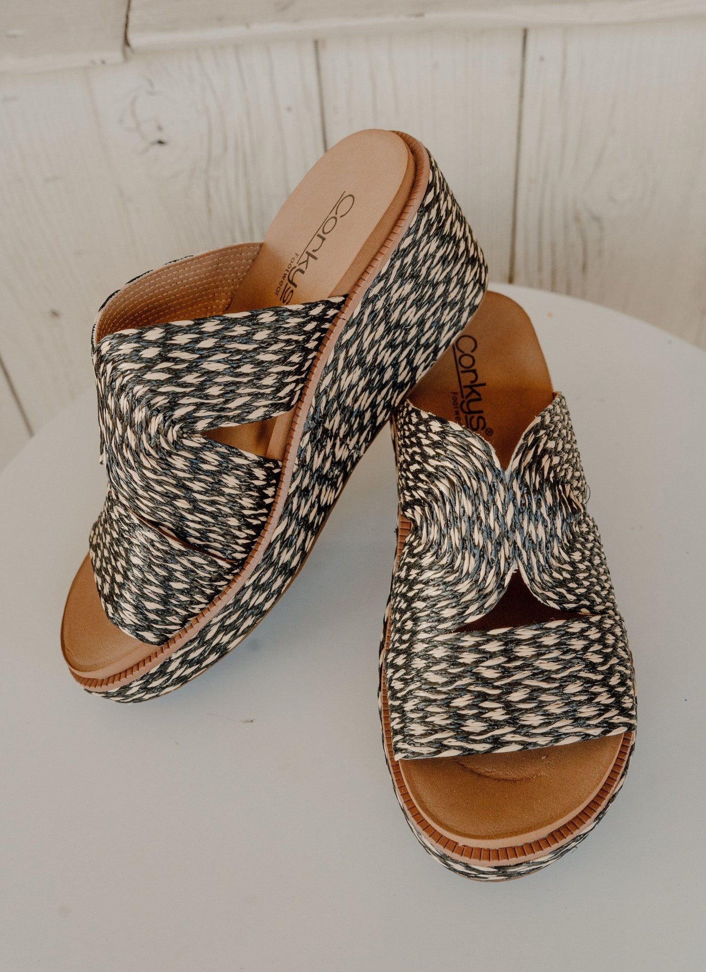 Golden Hour Black Combo Wedge - Southern Soule Designs