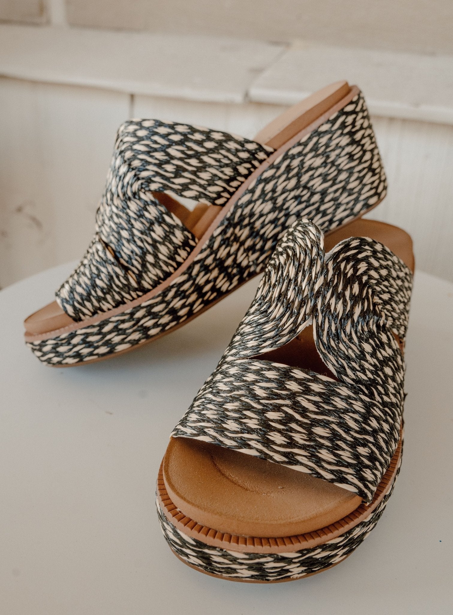 Golden Hour Black Combo Wedge - Southern Soule Designs