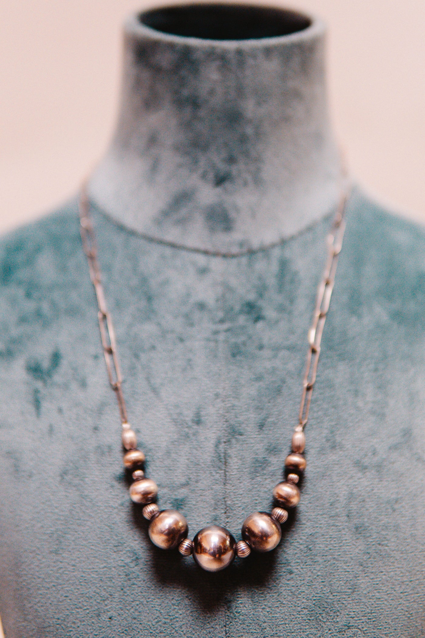 Graduated LG Pearl Chain Necklace