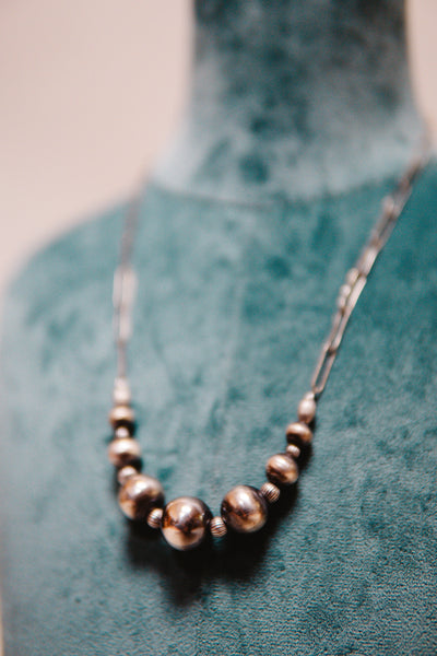 Graduated LG Pearl Chain Necklace