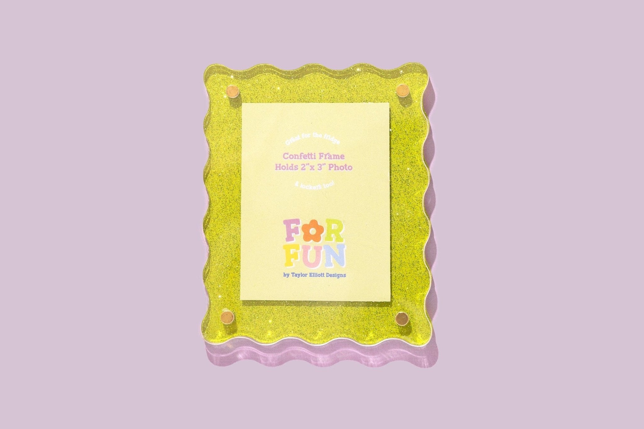 Green Glitter Scallop Magnetic Frame FF-F06 - Southern Soule Designs
