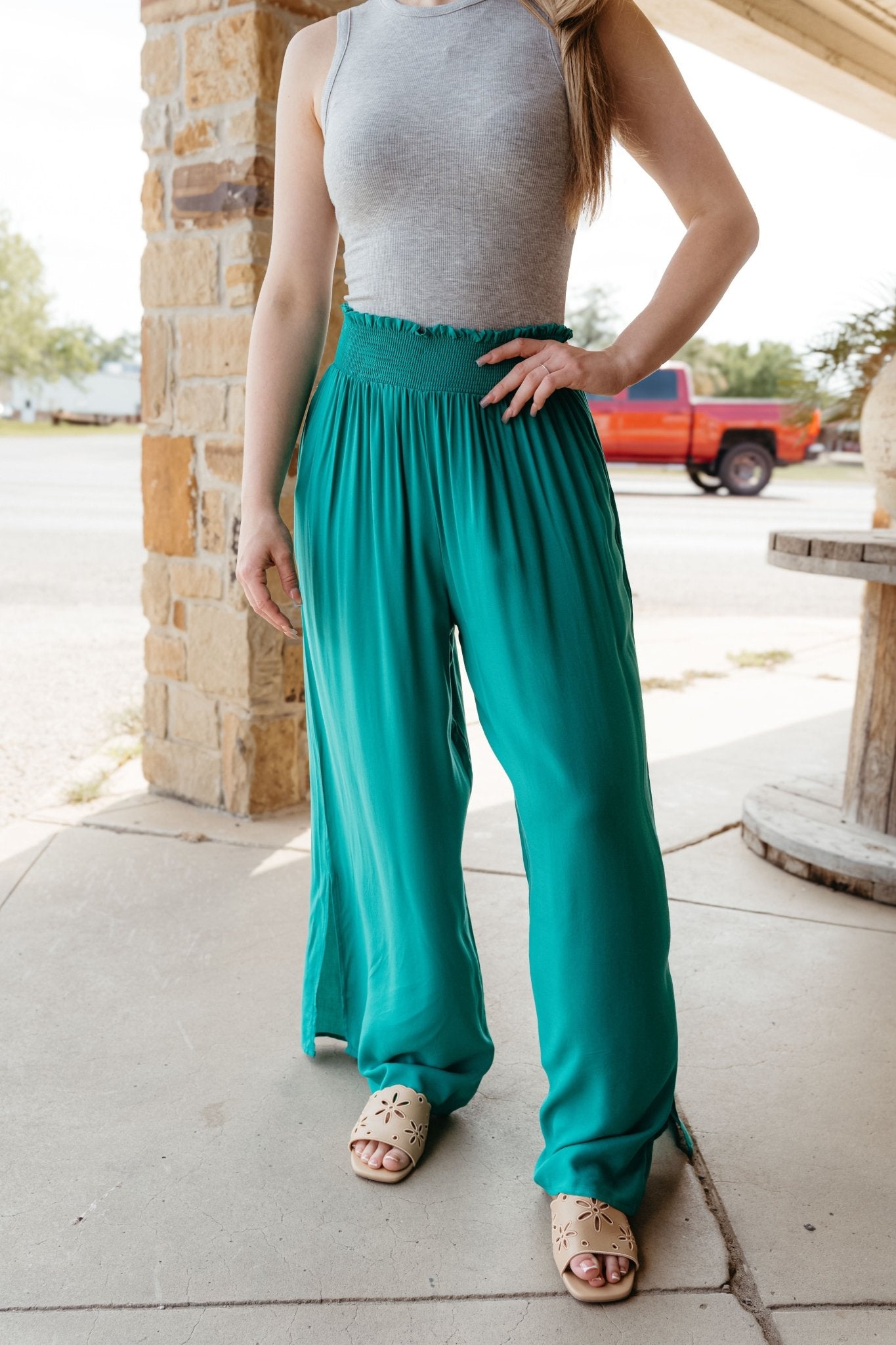 Green Krista Pants - Southern Soule Designs