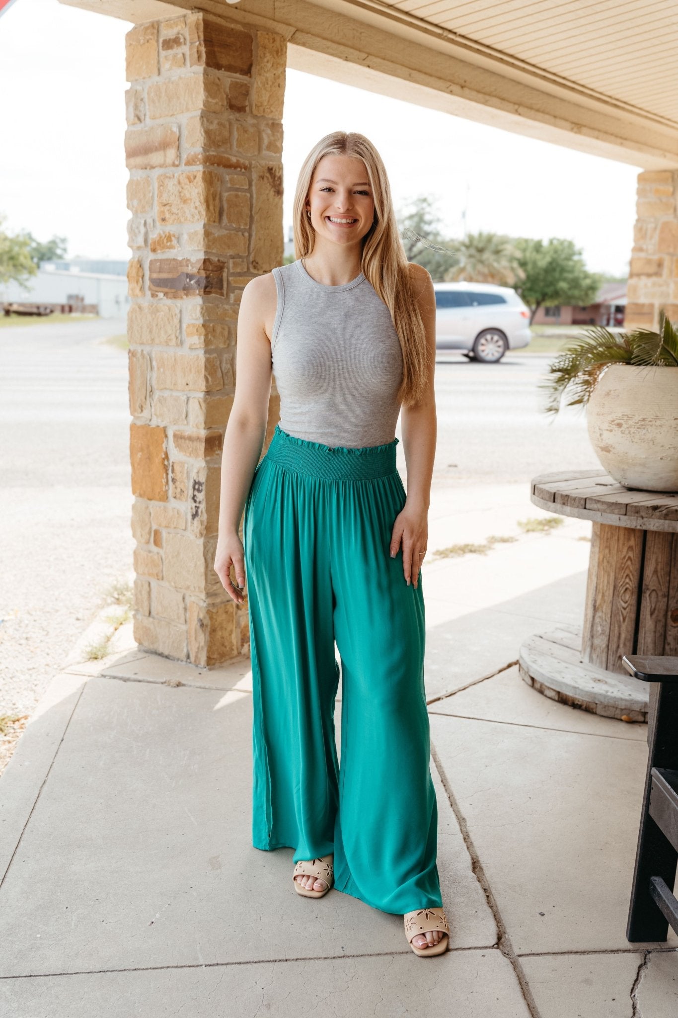 Green Krista Pants - Southern Soule Designs
