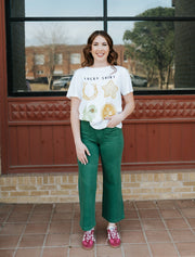 Green Patch Pocket Wide Leg Jean BP433J - GRN - Southern Soule Designs