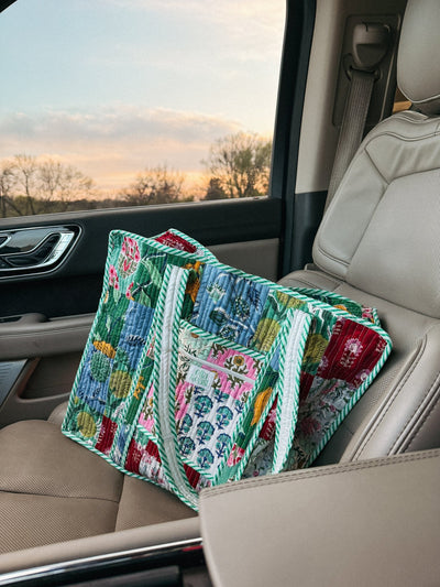 Green Quilted Bag - Southern Soule Designs