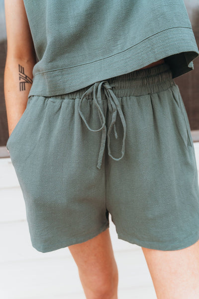 Green Sleeveless Top and Short Set WL24 - 9965 - Southern Soule Designs