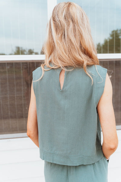 Green Sleeveless Top and Short Set WL24 - 9965 - Southern Soule Designs