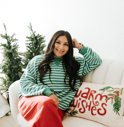 Green Stripe Sweatshirt T - 41326 - Southern Soule Designs