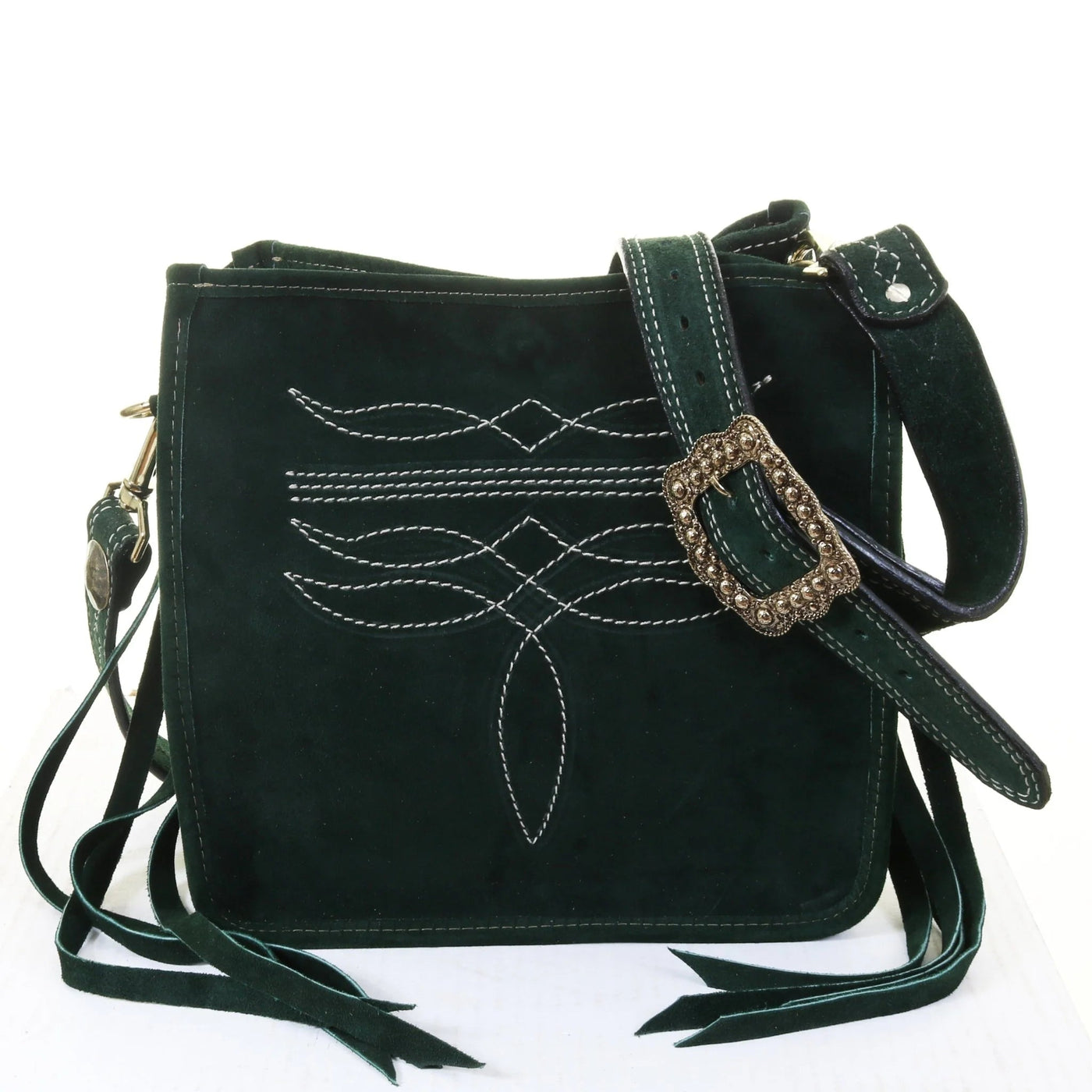 Green Suede Square Tote SQT25 - Southern Soule Designs