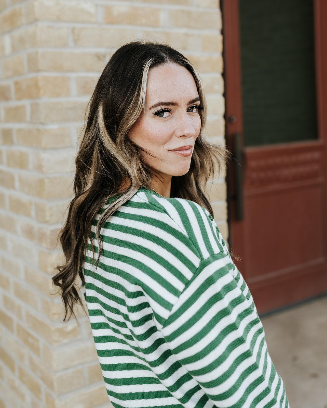 Green/Ivory The Kensley Sweater TAR0719 - Southern Soule Designs