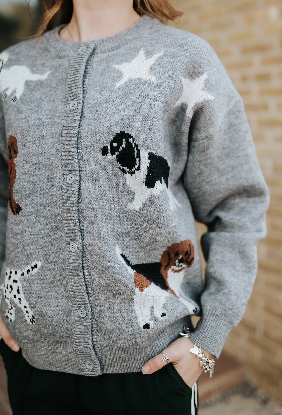 Grey Dog Cardigan MSW11186 - Southern Soule Designs