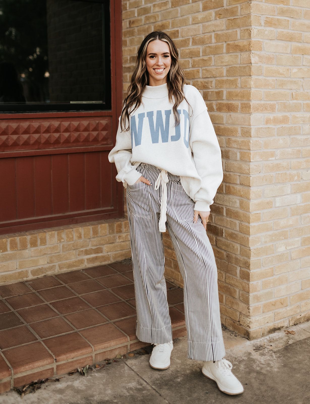 Grey/Navy WWJD & AMEN Mock Neck Sweatshirt IT2594 - Southern Soule Designs