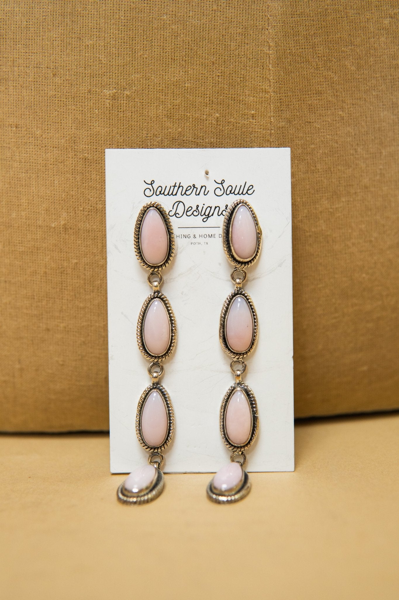 Hada Pink Teardrop Earrings - Southern Soule Designs