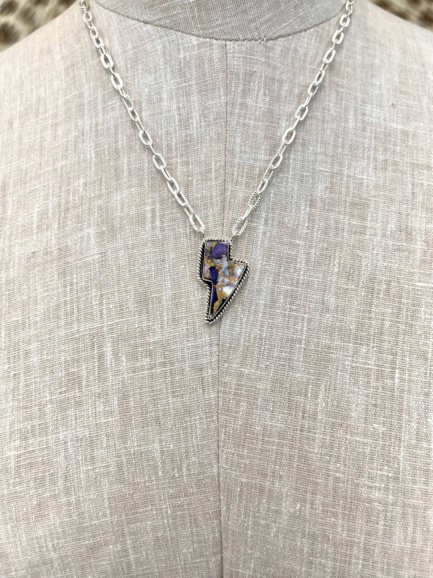 Hada Violet Rose Lightning Necklace - Southern Soule Designs