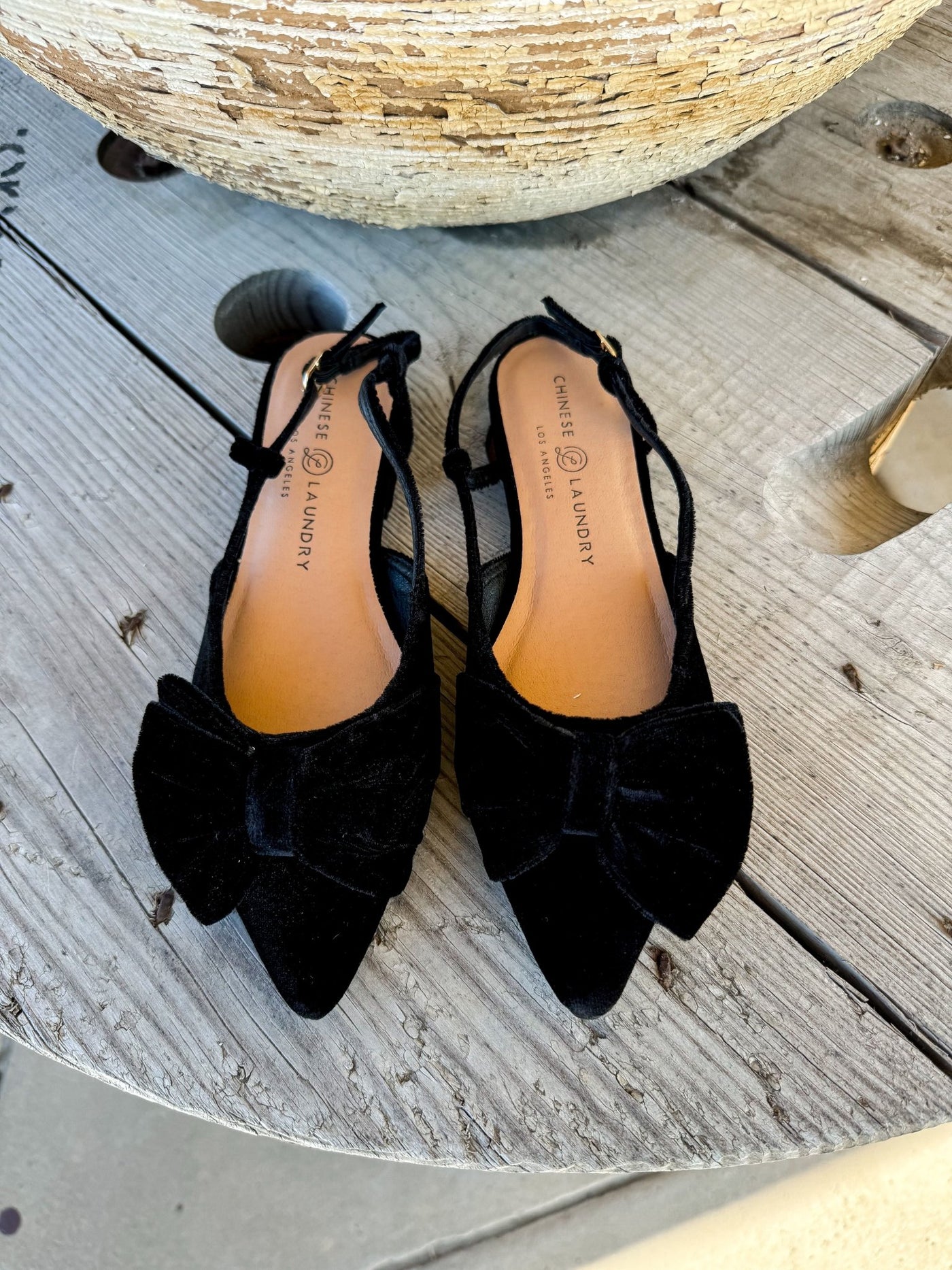 Harmony Bow Slingback Flat Black - Southern Soule Designs