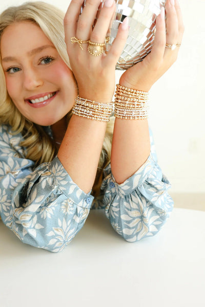 Haven Mixed Metal Fluted Bracelet - Southern Soule Designs