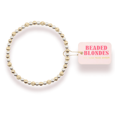 Haven Mixed Metal Fluted Bracelet - Southern Soule Designs