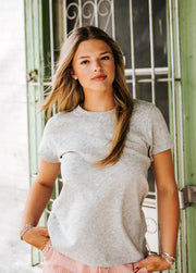 Heather Grey Asher Tee - Southern Soule Designs